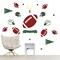 Big Dot of Happiness End Zone - Football - Peel and Stick Sports Decor Vinyl Wall Art Stickers - Wall Decals - Set of 20